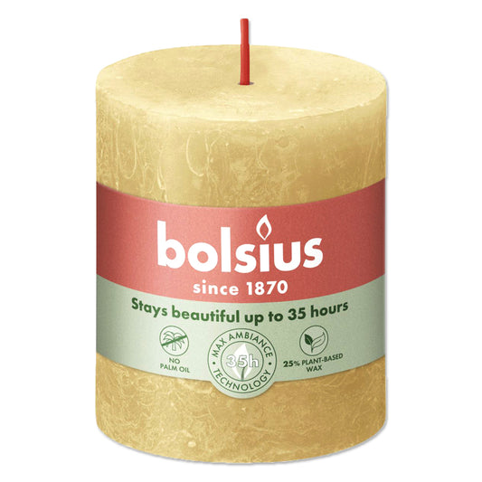 Pillar candle 80/68 RUSTIC oat beige