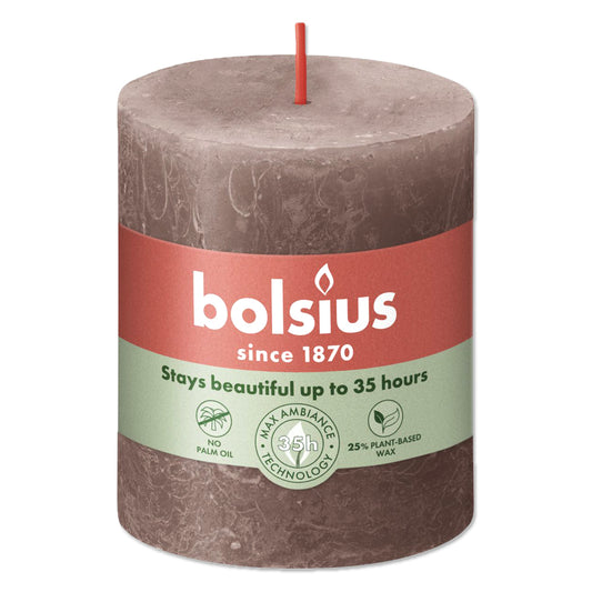 Pillar candle 80/68 RUSTIC rustic taupe