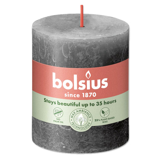 Pillar candle 80/68 RUSTIC stormy grey