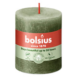 Pillar candle 80/68 RUSTIC fresh olive