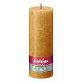 Pillar candle 190/68 RUSTIC honeycomb yellow