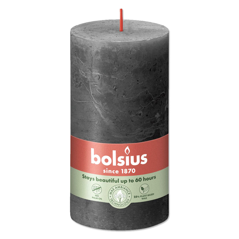 Pillar candle 130/68 RUSTIC stormy grey