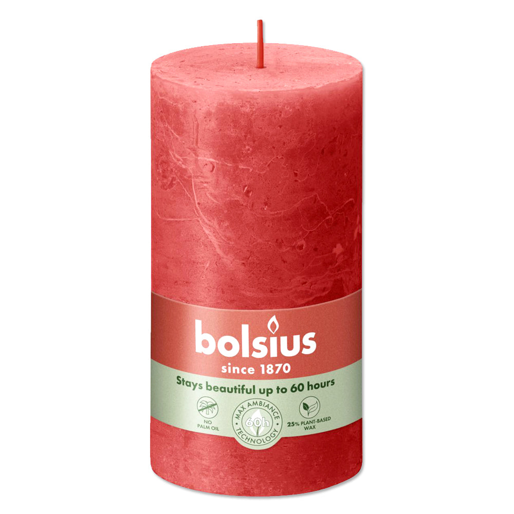 Pillar candle 130/68 RUSTIC blossom pink