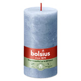 Pillar candle 130/68 RUSTIC sky blue