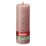 Pillar candle 190/68 RUSTIC misty pink