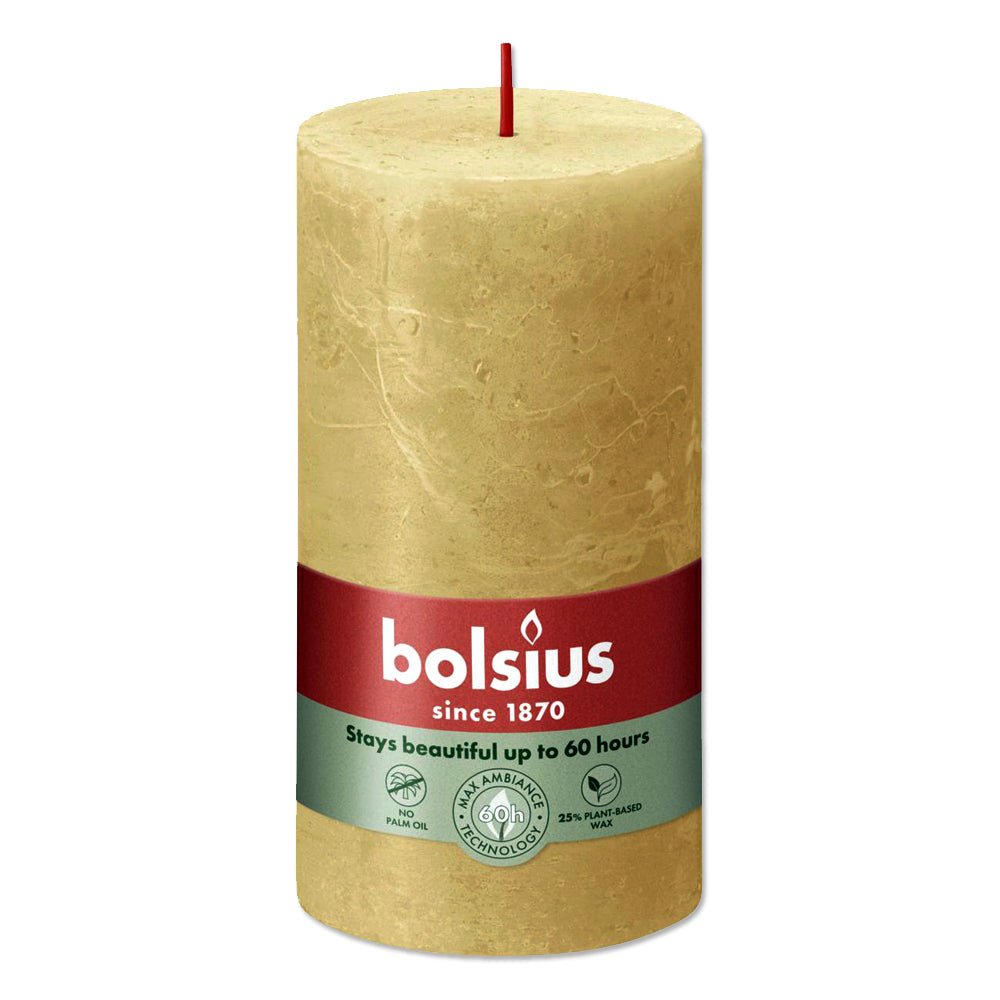 Pillar candle 190/68 RUSTIC oat beige