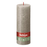 Pillar candle 190/68 RUSTIC sandy grey