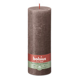 Pillar candle 190/68 RUSTIC rustic taupe