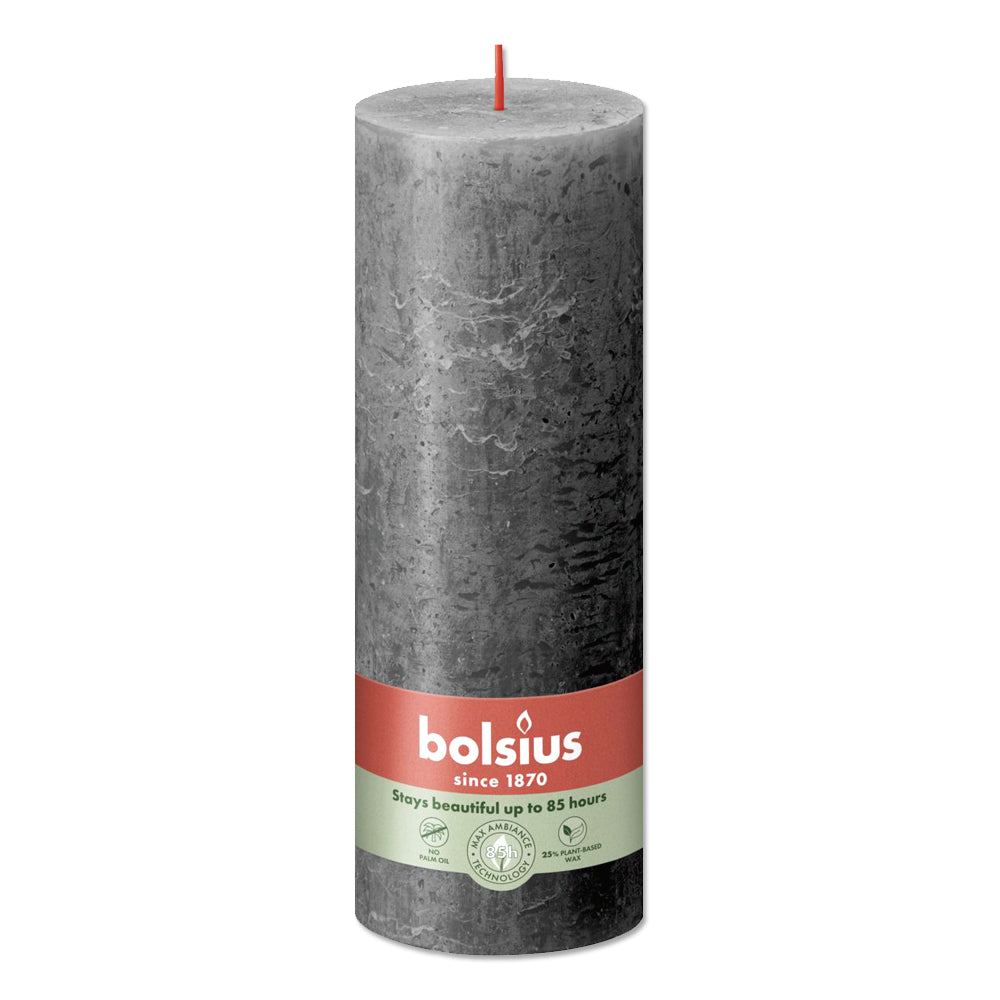 Pillar candle 190/68 RUSTIC stormy grey