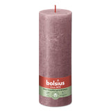 Pillar candle 190/68 RUSTIC ash rose