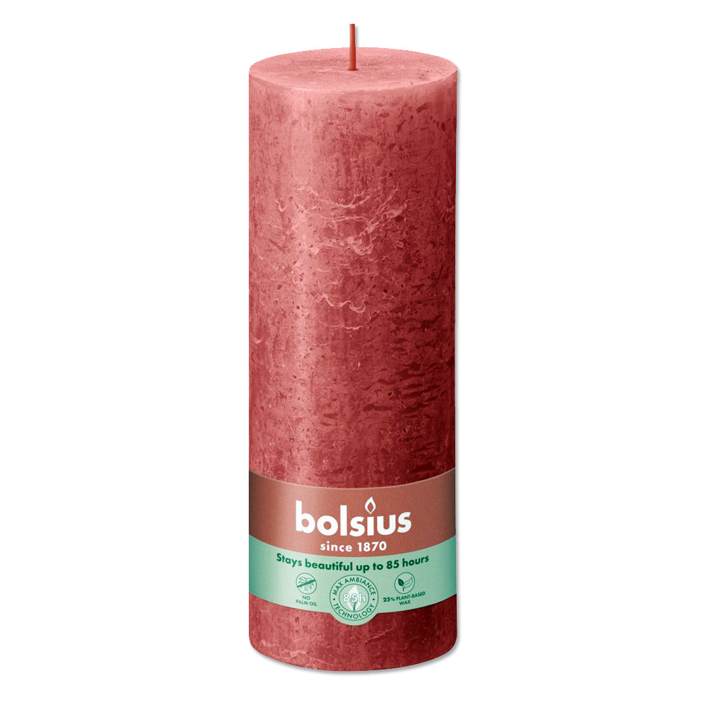 Pillar candle 190/68 RUSTIC blossom pink