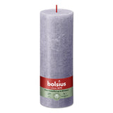 Pillar candle 190/68 RUSTIC frosted lavender