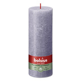 Pillar candle 190/68 RUSTIC sky blue