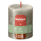 Pillar candle 80/68 mm Rustic METALLIC champagne
