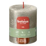 Pillar candle 80/68 mm Rustic METALLIC champagne