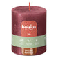 Pillar candle 80/68 mm Rustic METALLIC red