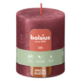 Pillar candle 80/68 mm Rustic METALLIC red