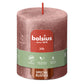 Pillar candle 80/68 mm Rustic METALLIC pink