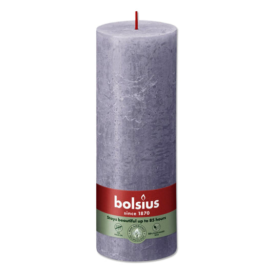 Pillar candle 80/68 mm Rustic METALLIC blue