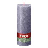 Pillar candle 80/68 mm Rustic METALLIC blue