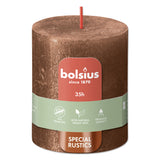 Pillar candle 80/68 mm Rustic METALLIC copper