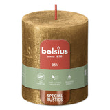 Pillar candle 80/68 mm Rustic METALLIC gold