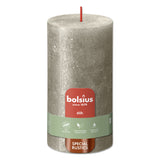 Pillar candle 130/68 mm Rustic METALLIC champagne