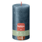 Pillar candle 130/68 mm Rustic METALLIC blue