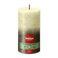 Pillar candle 130/68 mm Rustic FADING METALLIC soft pearl + champagne