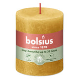Pillar candle 80/68 RUSTIC honeycomb yellow