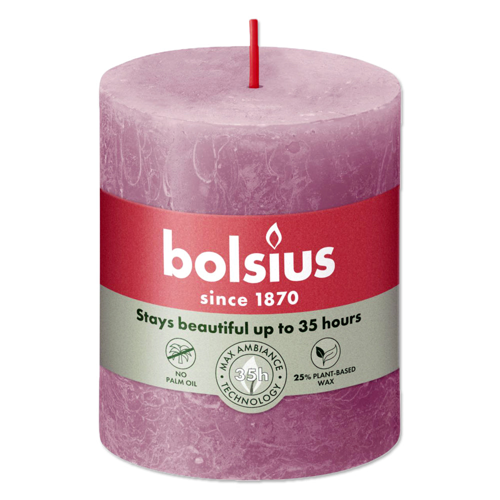 Pillar candle 80/68 RUSTIC ash rose
