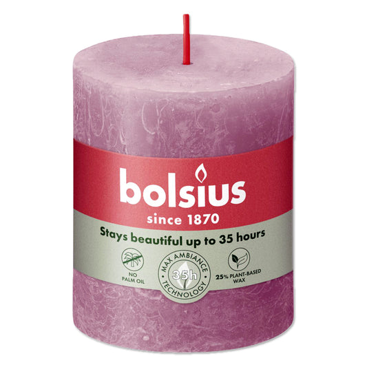 Pillar candle 80/68 RUSTIC ash rose