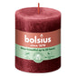 Pillar candle 80/68 RUSTIC delicate red
