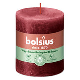 Pillar candle 80/68 RUSTIC delicate red